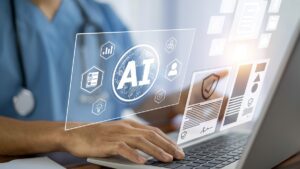 In een samenhangend AI-stelsel helpen AI-systemen bij het beschikbaar, bereikbaar en bruikbaar maken van gezondheidsdata.